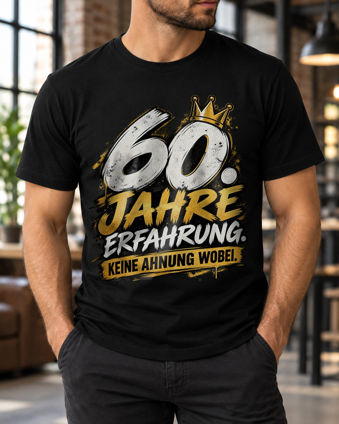 60 años de experiencia Ni idea de qué Camiseta, Camiseta divertida de 60.º cumpleaños para hombre, Regalo para el sexagésimo cumpleaños