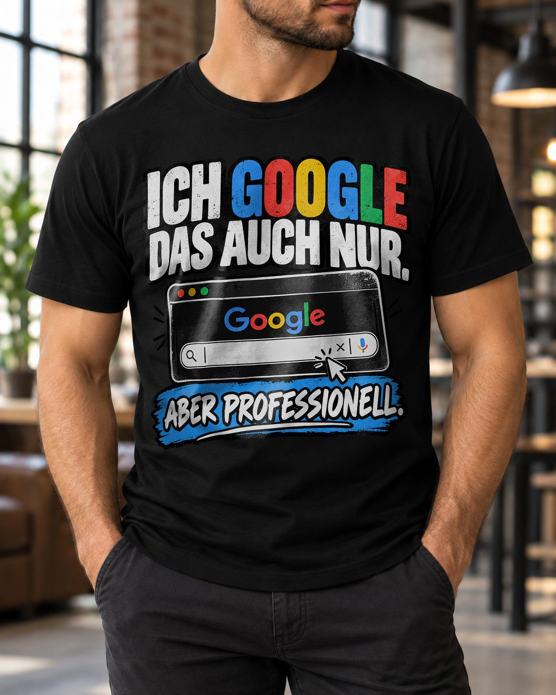 Ich google das auch nur aber professionell T-Shirt lustig, Google Spruch Shirt, Büro Humor Geschenk für Kollegen