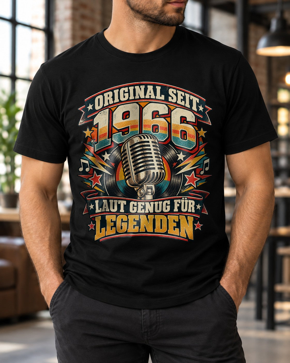 Original seit 1966 T-Shirt Herren, 59. Geburtstag Shirt, laut genug für Legenden, Vintage Geburtstag Geschenk für Männer