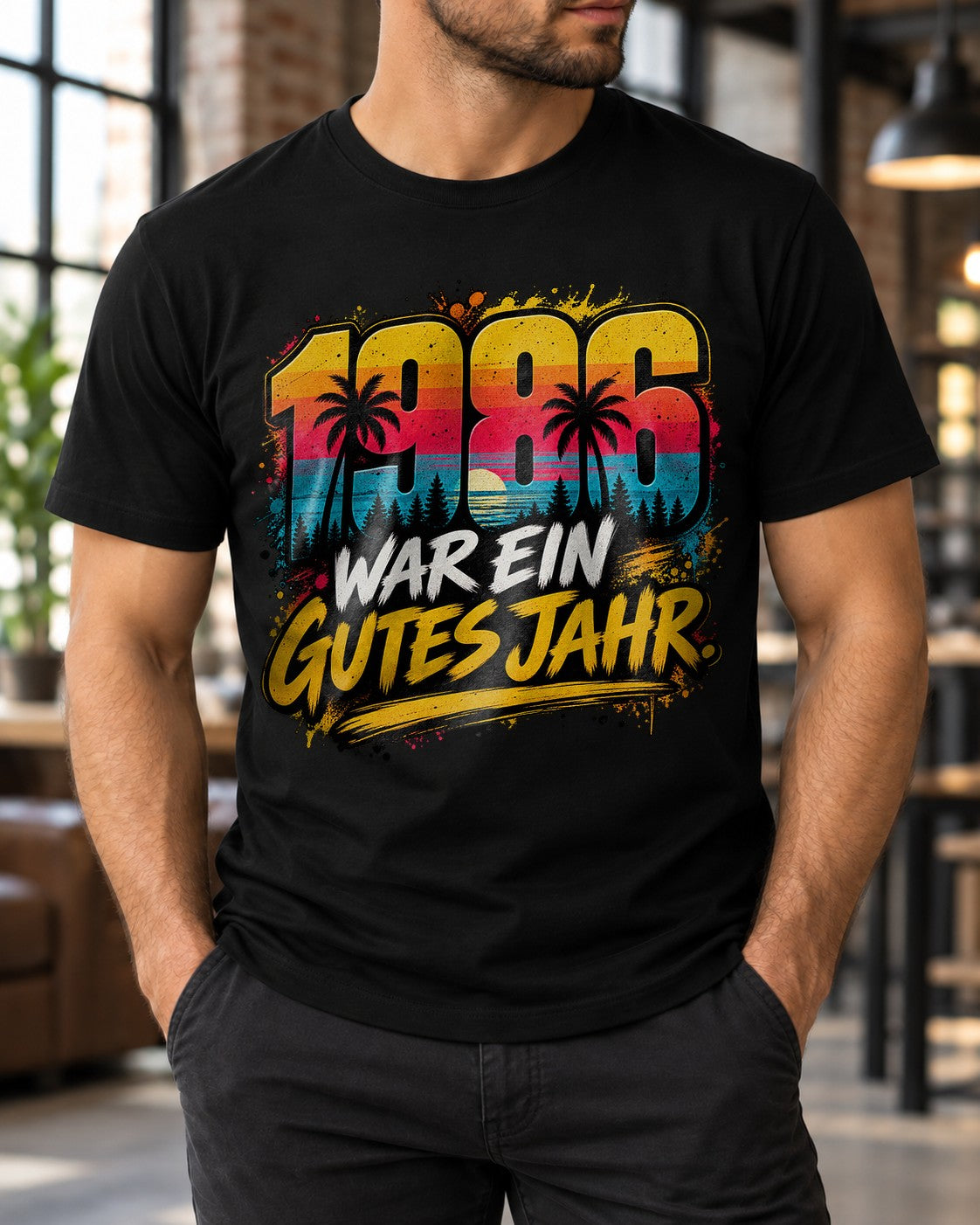 1986 war ein gutes Jahr T-Shirt Herren Vintage Retro Geburtstag 1986 Shirt Geschenk zum 39 Geburtstag Achtziger