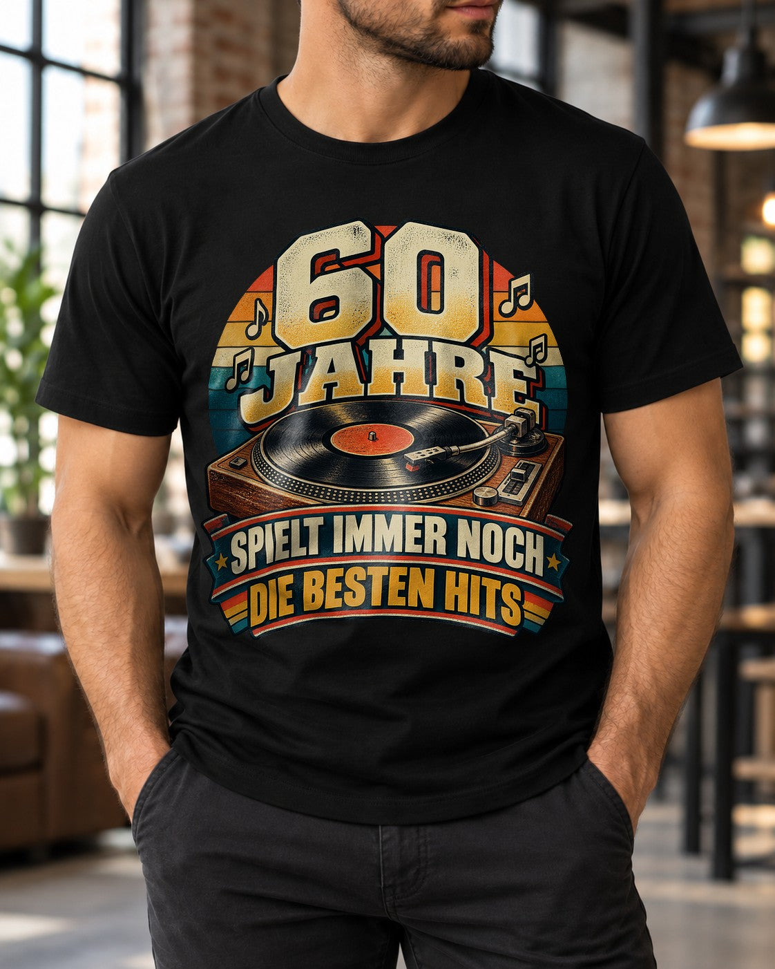 60 Jahre spielt immer noch die besten Hits T-Shirt, Geburtstag 60 Herren, Retro Schallplatte Vinyl Party Geschenk
