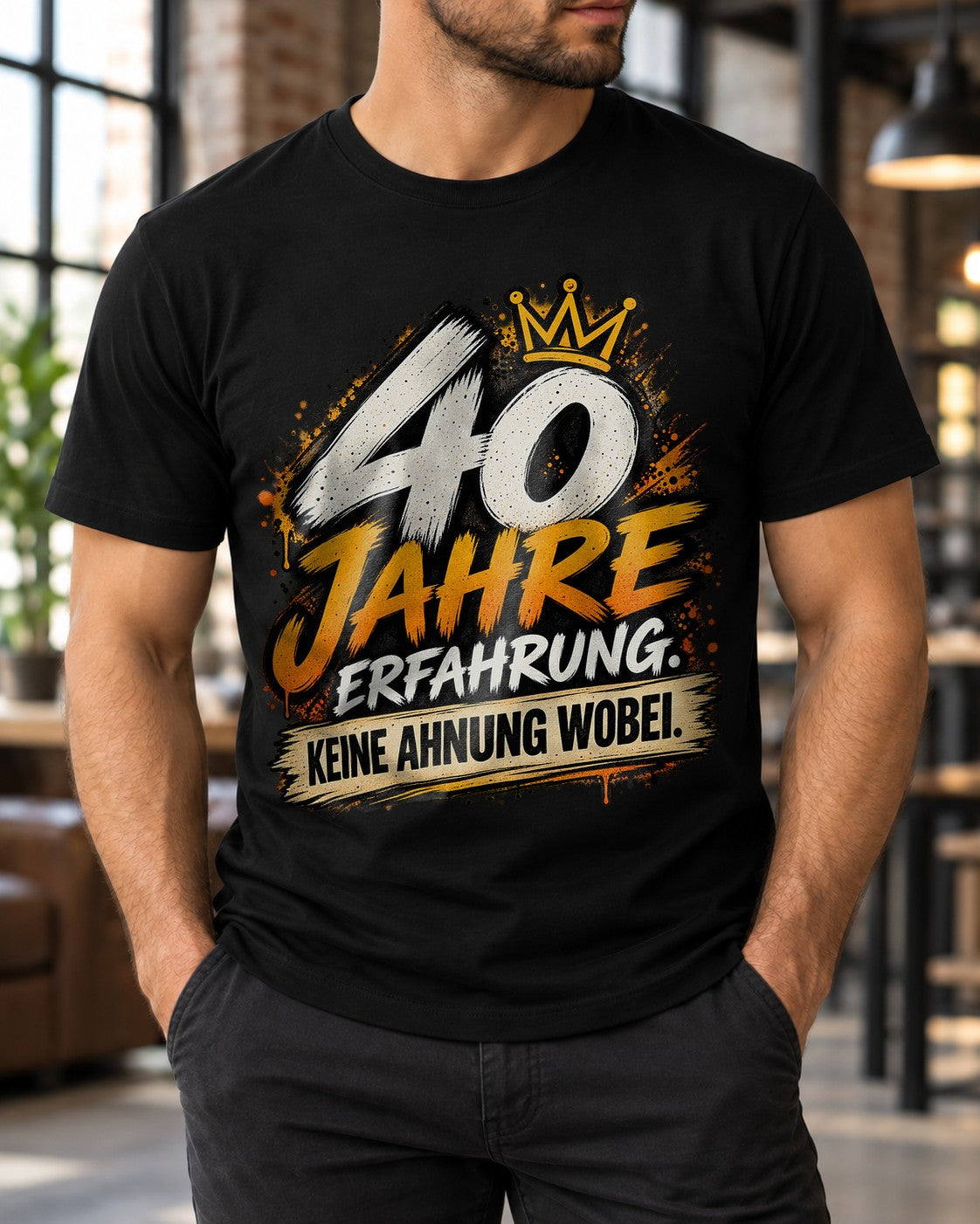 40 años de experiencia Cero idea de qué Camiseta divertida para hombre Regalo de 40.º cumpleaños para hombre Camiseta con frase sarcástica