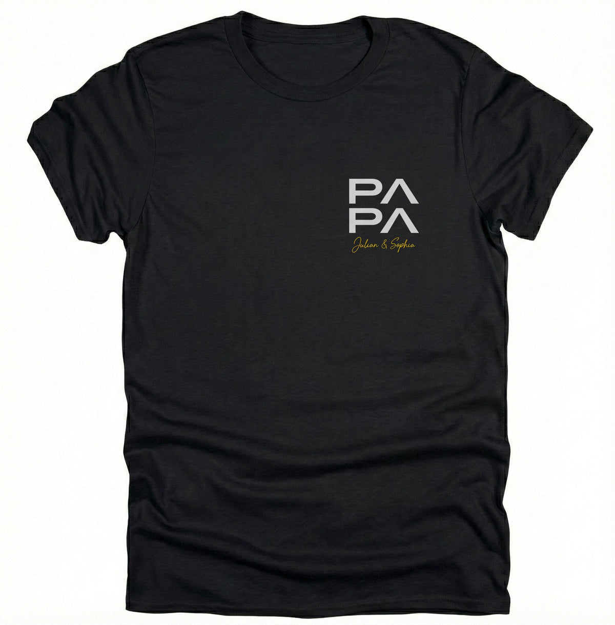 Personalisiertes „PAPA“ T-Shirt mit Kindernamen – Modernes Design & Hochwertige Baumwolle – Das perfekte Geschenk für Vä