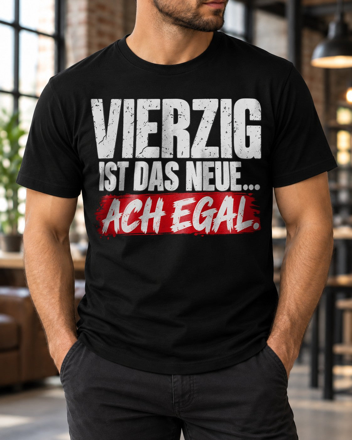 Camiseta «Cuarenta es el nuevo, qué más da», camiseta divertida con mensaje para un 40.º cumpleaños para hombre y mujer, regalo sarcástico