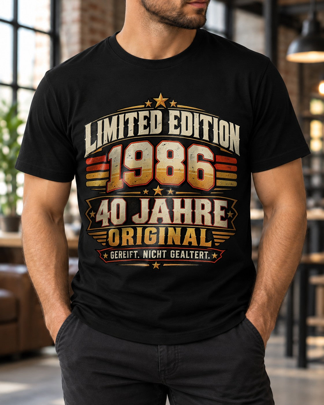 40. Geburtstag T-Shirt Herren 1986 Limited Edition 40 Jahre Original Geschenk Geburtstag Mann Vintage
