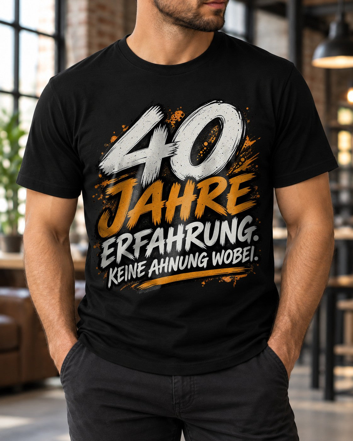 40 años de experiencia Ni idea de qué Camiseta divertida Cumpleaños Hombre Regalo para el 40.º cumpleaños Camiseta con mensaje para hombres