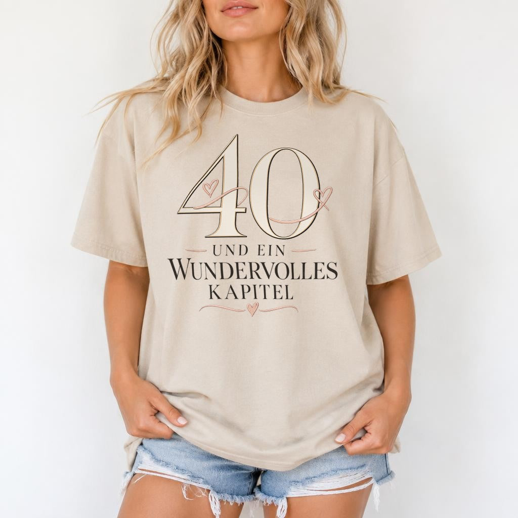 Personalisiert Geburtstag T-Shirt Damen, Alter frei wählbar, wundervolles Kapitel Shirt, Geschenk zum Geburtstag Frau