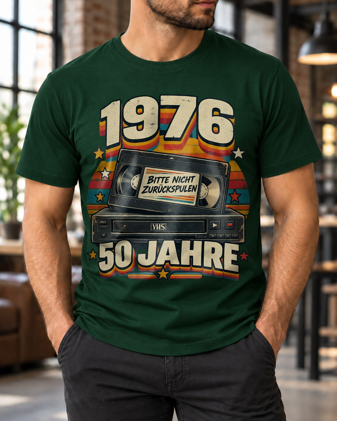 1976 50 Jahre T-Shirt Vintage VHS Geburtstag Bitte Nicht Zurückspulen Retro Geschenk zum 50. Geburtstag Damen Herren