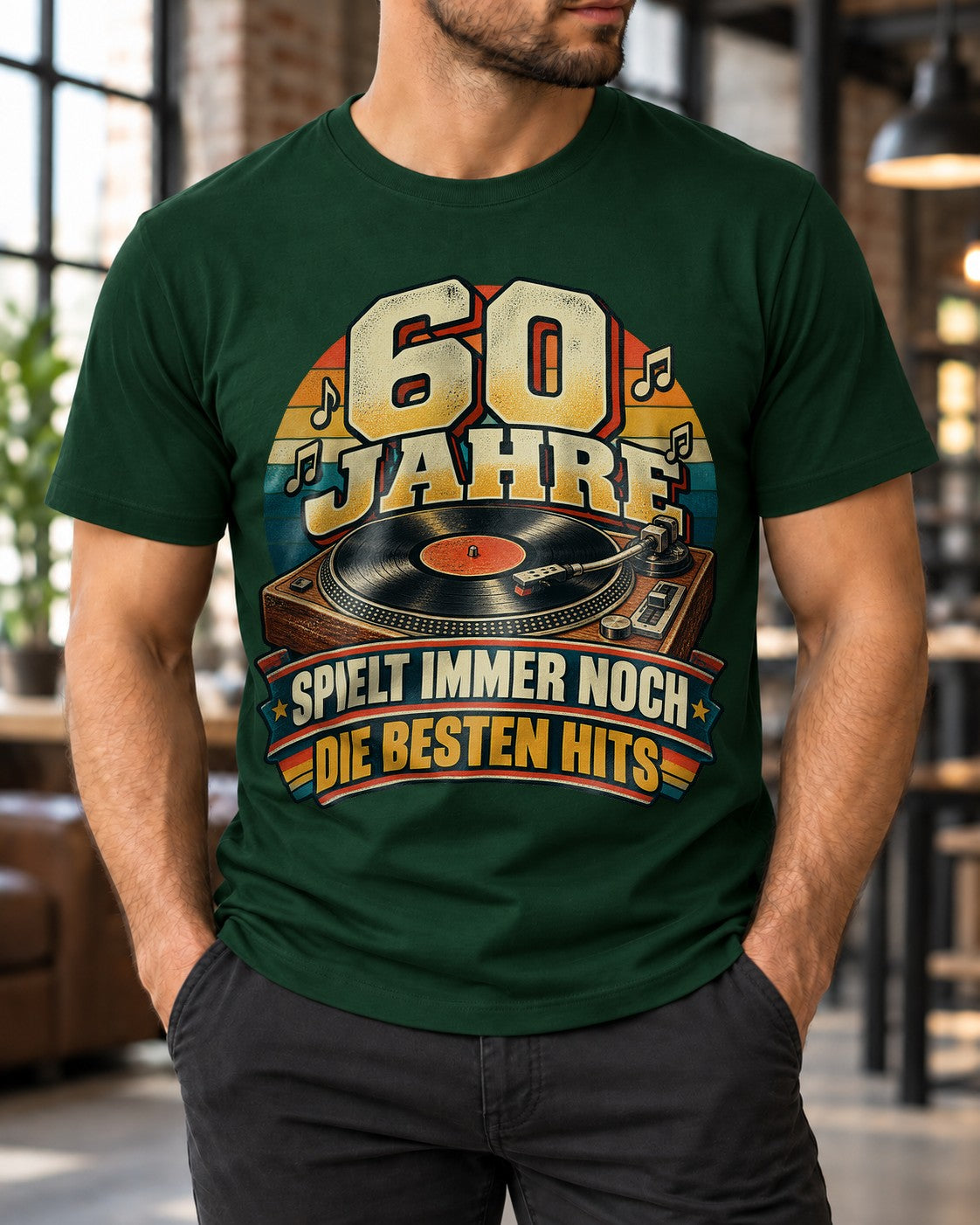 60 Jahre spielt immer noch die besten Hits T-Shirt, Geburtstag 60 Herren, Retro Schallplatte Vinyl Party Geschenk