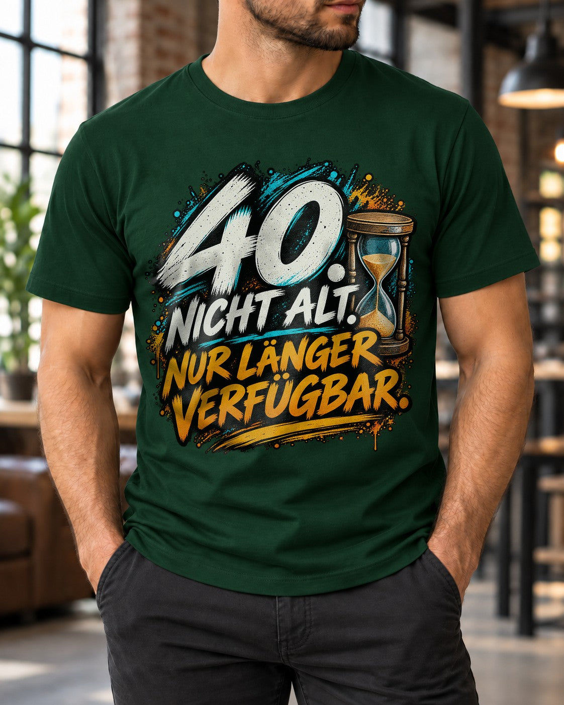 40. No viejo. Solo disponible por más tiempo Camiseta divertida para hombre, Regalo de 40 cumpleaños para hombre, Camiseta divertida con reloj de arena