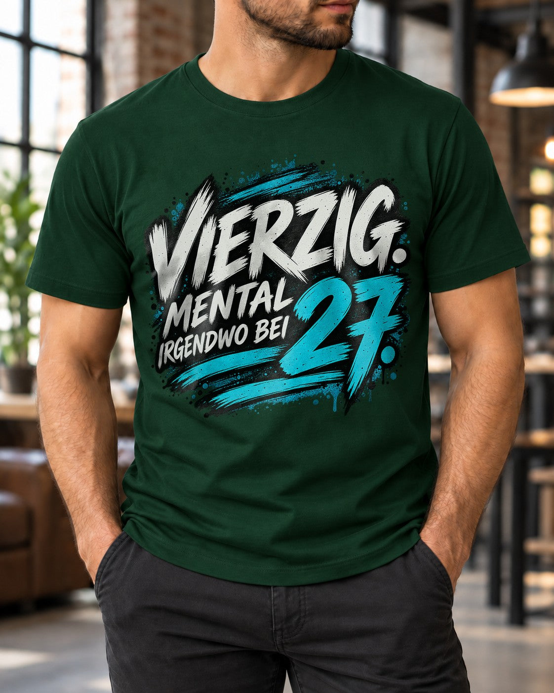 Cuarenta Mental En Algún Lugar A Los 27 Camiseta Para Hombre Divertida Cumpleaños 40 Camiseta Divertida Regalo Para El 40.º Cumpleaños