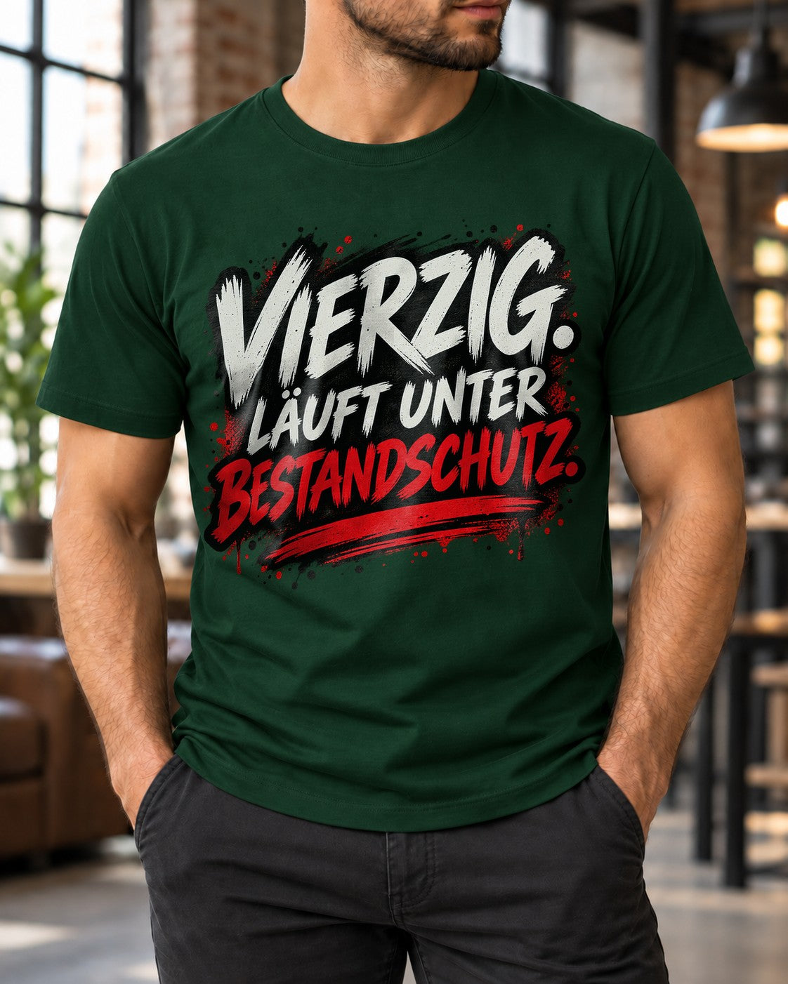 Camiseta divertida para el 40. cumpleaños de hombre – Camiseta con la frase «Los cuarenta tienen derecho de autor» negra, regalo para hombre
