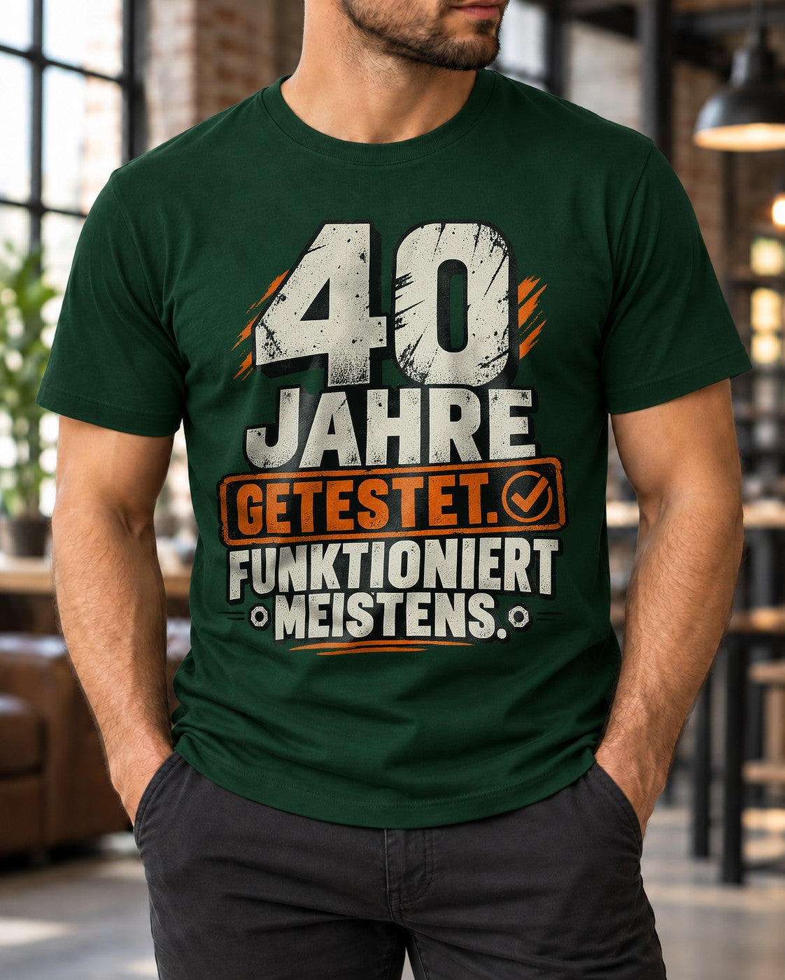 Camiseta «40 años probados, funciona la mayoría de las veces», camiseta para el 40.º cumpleaños de hombre, divertido regalo de cumpleaños para hombre