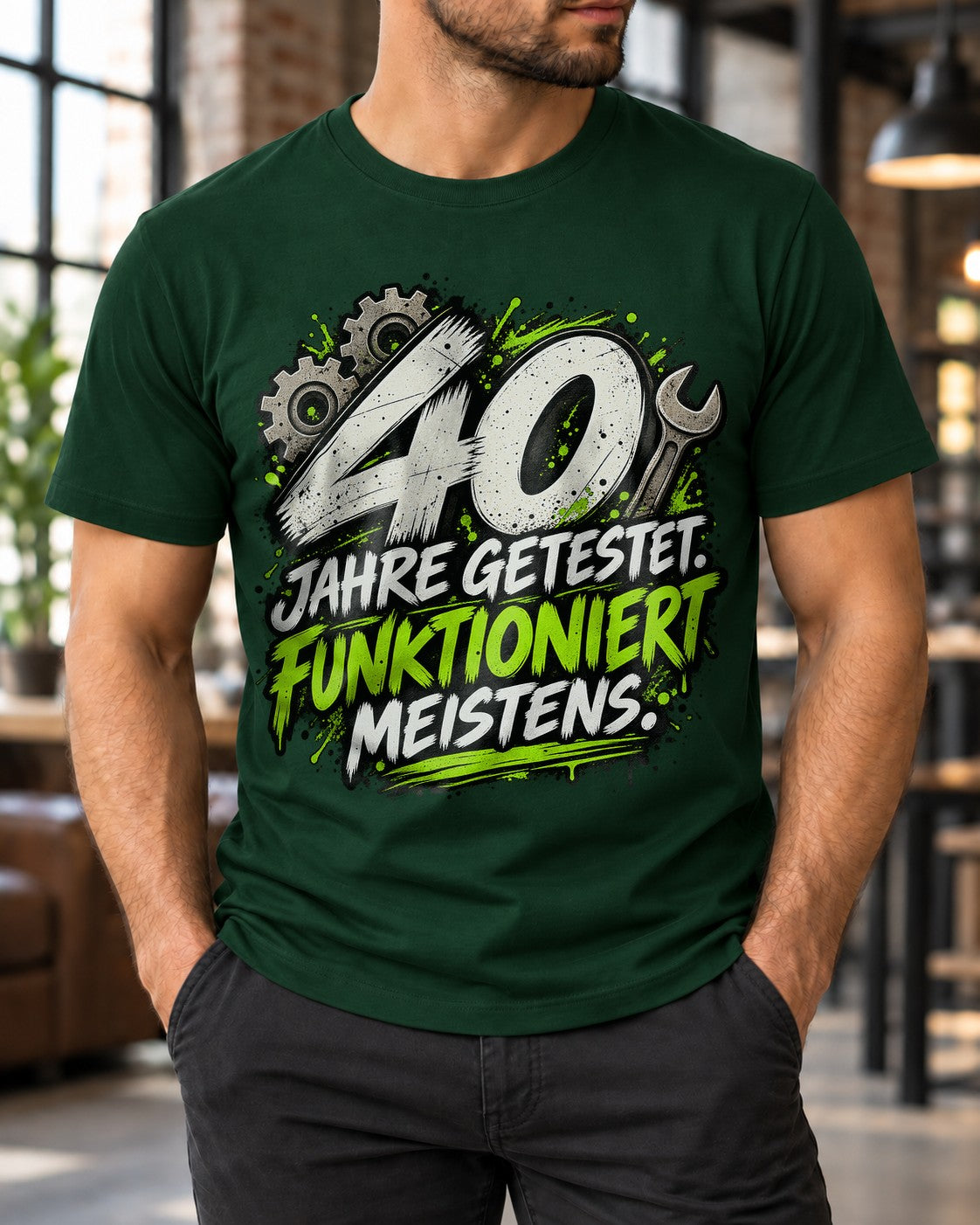 40 Jahre getestet funktioniert meistens T-Shirt, Lustiges Schrauber Geburtstagsshirt, Mechaniker Werkstatt Geschenk Herren