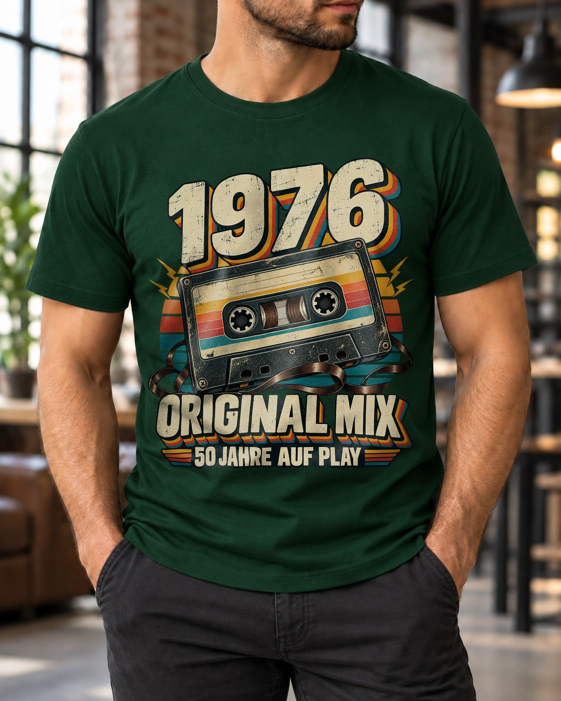 1976 Original Mix T-Shirt, 50 Jahre Auf Play Shirt, Vintage Kassette Geburtstag, Retro 70er Geschenk zum 50.