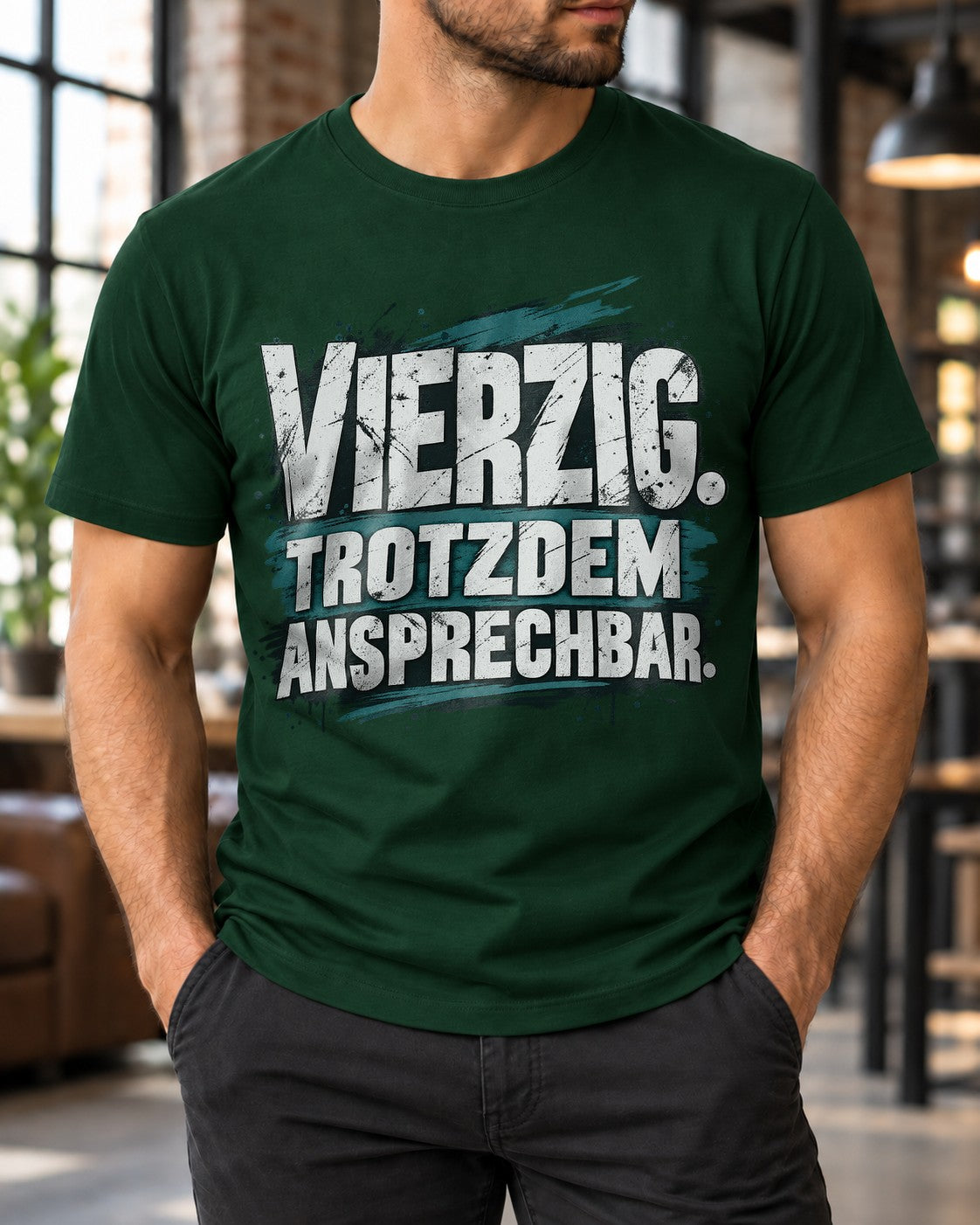 Camiseta para hombre «Cuarenta, pero aún disponible» Divertida para el 40.º cumpleaños Camiseta divertida Regalo para hombre Camiseta con mensaje Negra