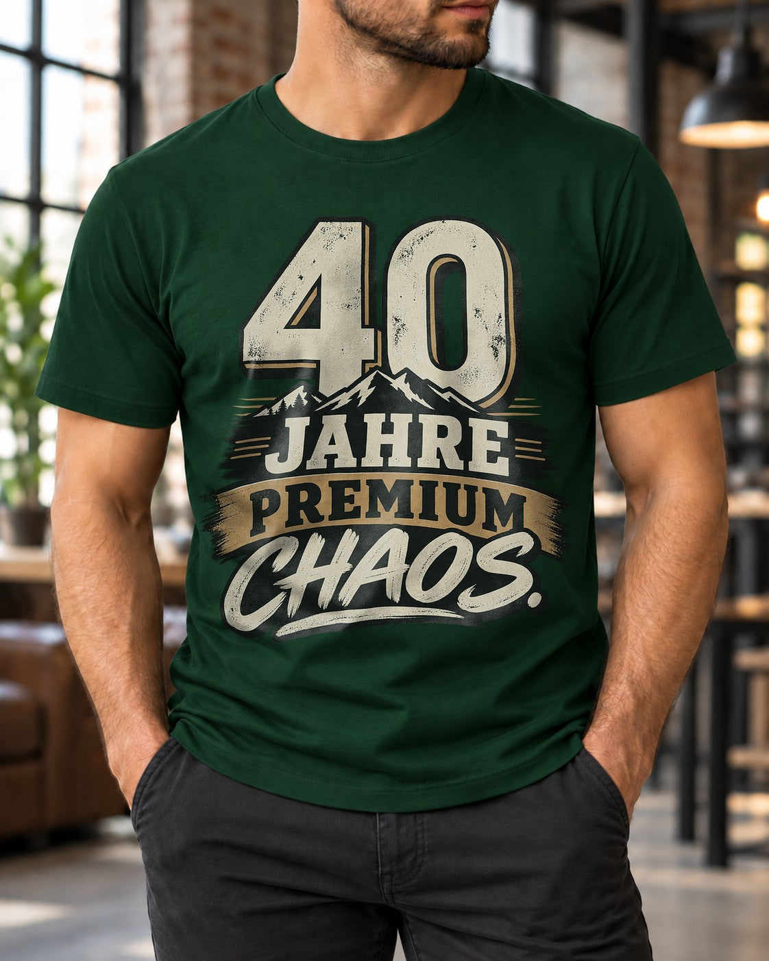Camiseta Premium «40 años de caos» para hombre, divertida camiseta de 40.º cumpleaños, regalo para el cuadragésimo aniversario, camiseta vintage con mensaje
