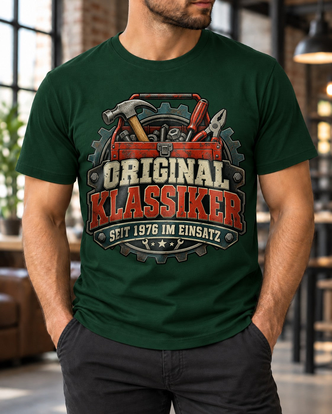 Original Klassiker seit 1976 im Einsatz T-Shirt Herren, Geburtstag 1976 Geschenk, Werkzeug Retro Shirt, Jahrgang Klassiker