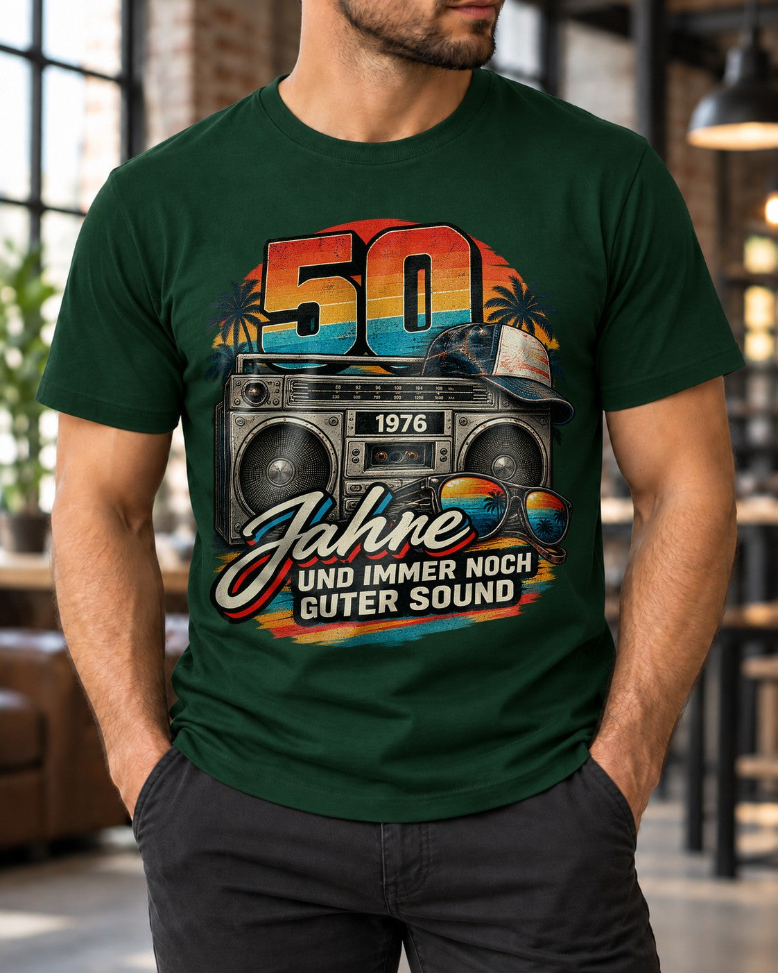 50 Jahre und immer noch guter Sound T-Shirt 1976 Geburtstag Retro Vintage Geschenk Herren Damen