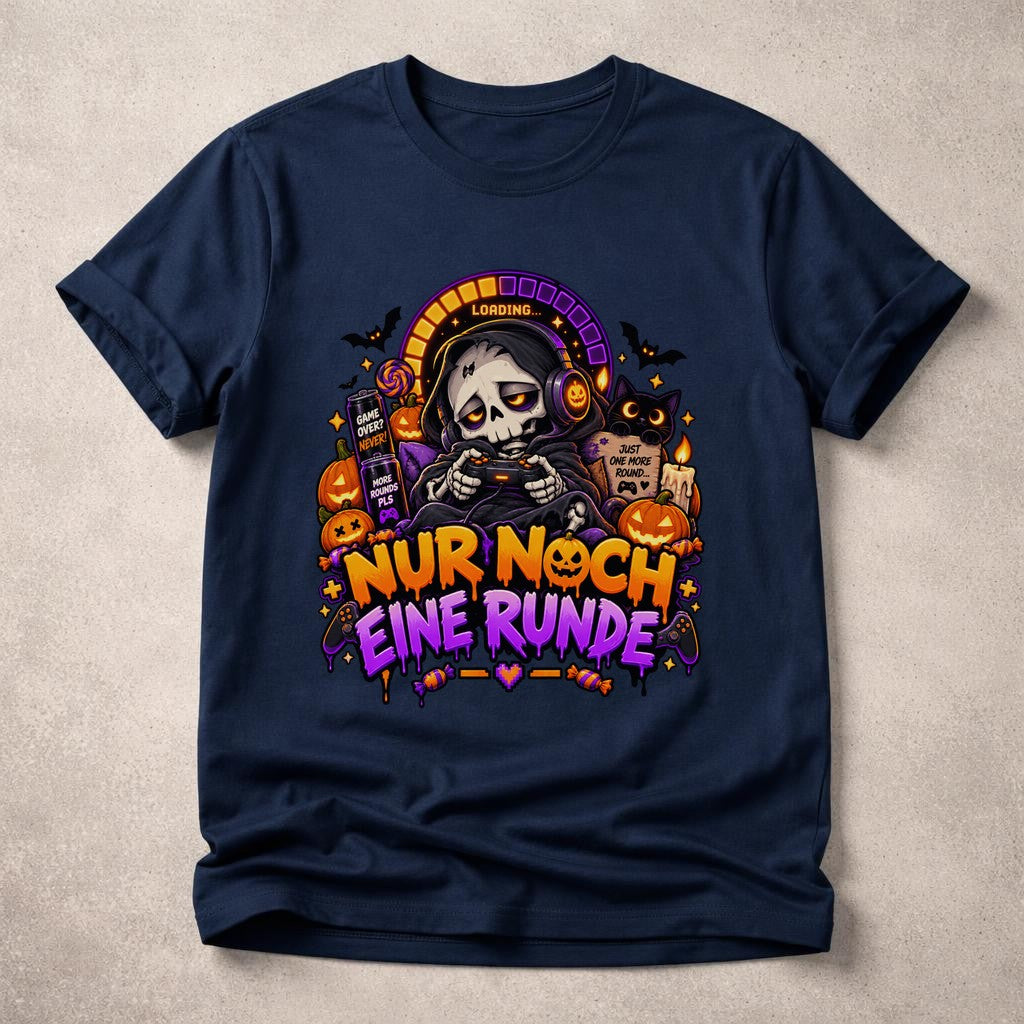 Camiseta "Solo una partida más", diseño de calavera para gamer, regalo divertido de Halloween para hombre y unisex