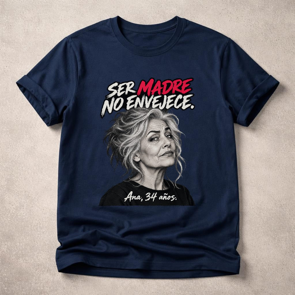 Ser Madre No Envejece T-Shirt Damen, Lustiges Mama Shirt Spanisch, Oversized Muttertag Geschenk, Schwarzes Statement Tee