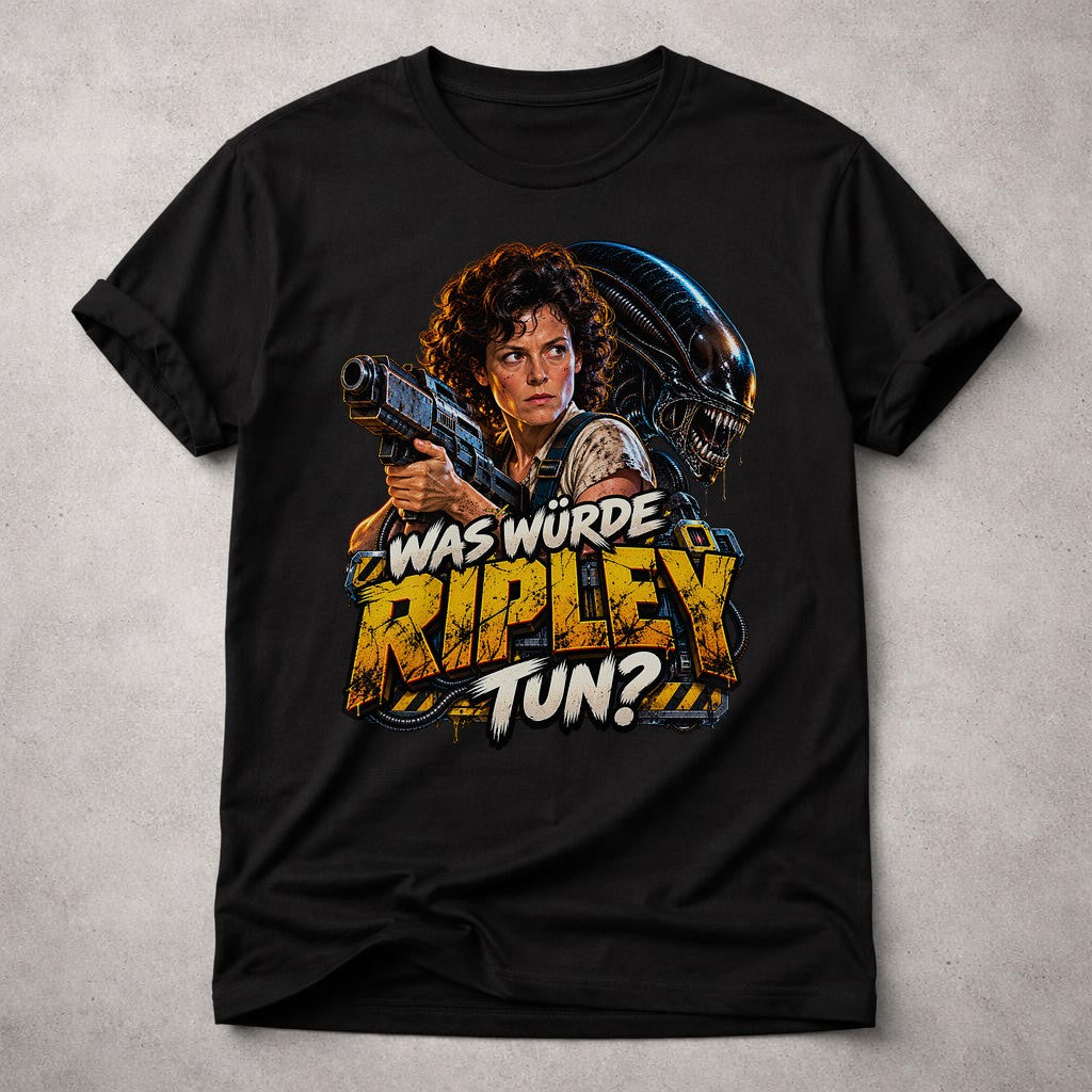 Was würde Ripley tun T-Shirt, Sci-Fi Horror Filmshirt, Alien Fan Geschenk, Nerd Shirt Unisex, Ripley Quote Tee