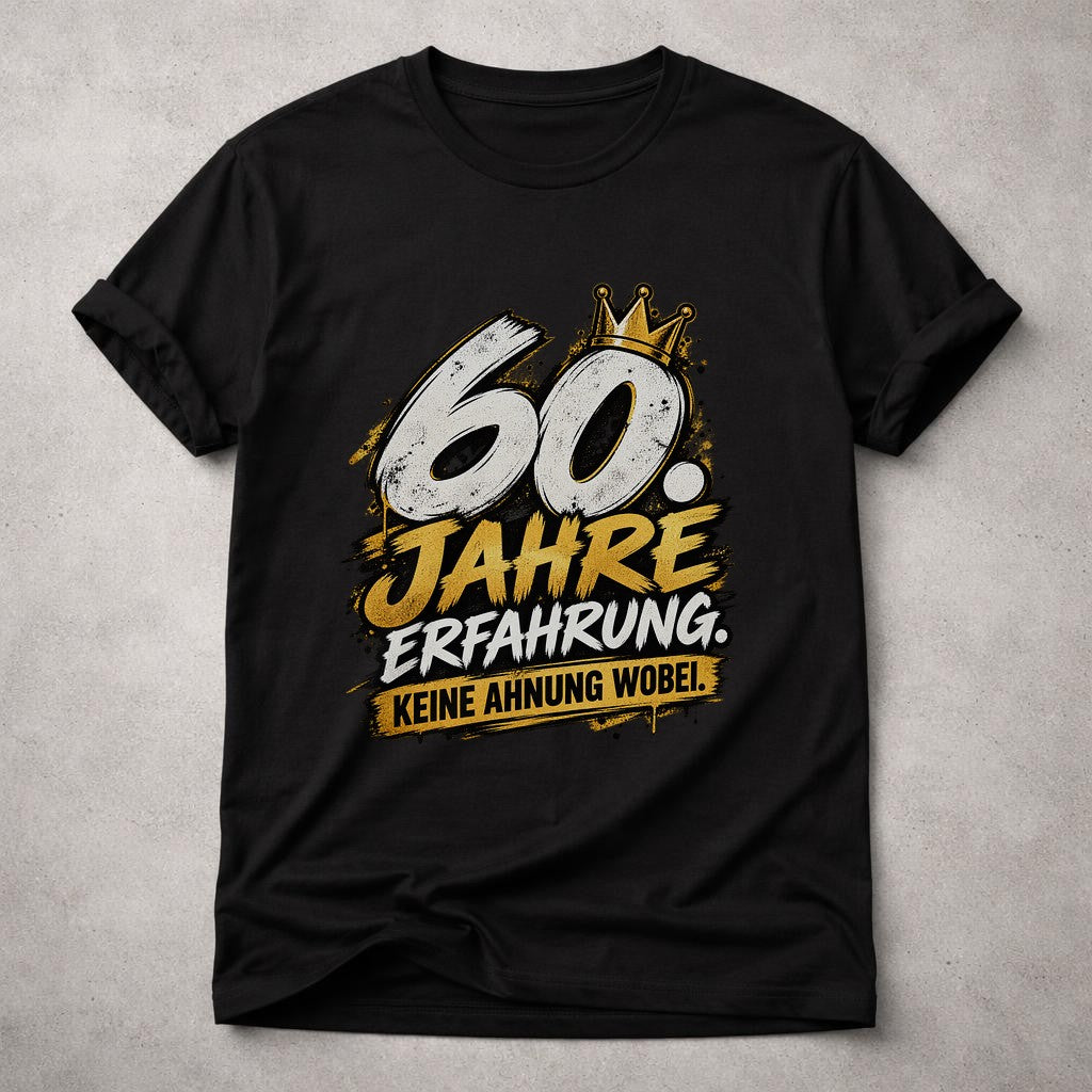 60 años de experiencia Ni idea de qué Camiseta, Camiseta divertida de 60.º cumpleaños para hombre, Regalo para el sexagésimo cumpleaños