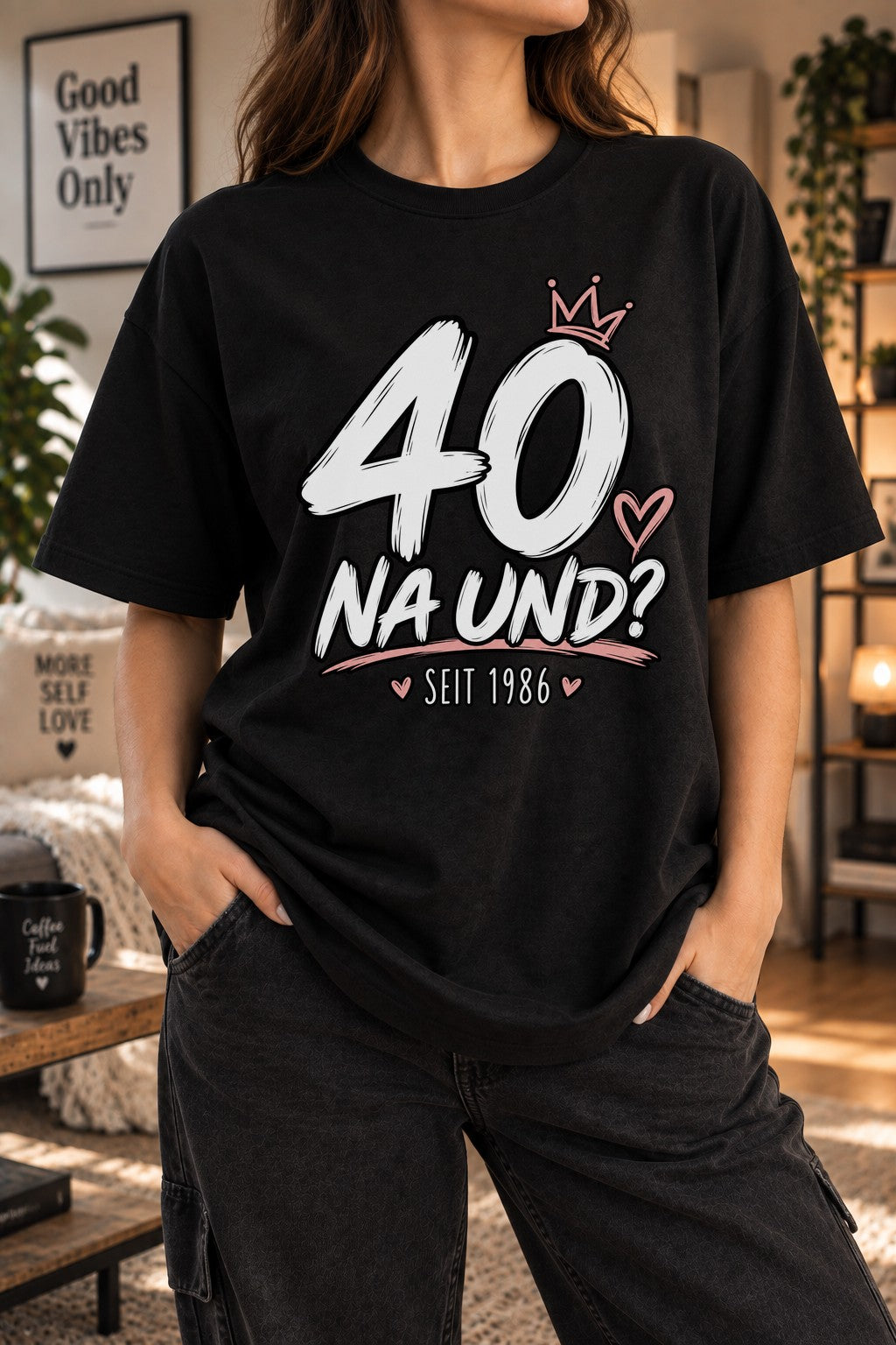 Camiseta de cumpleaños personalizada para mujer: edad y año a elegir, camiseta «40 y qué», regalo divertido para mujer