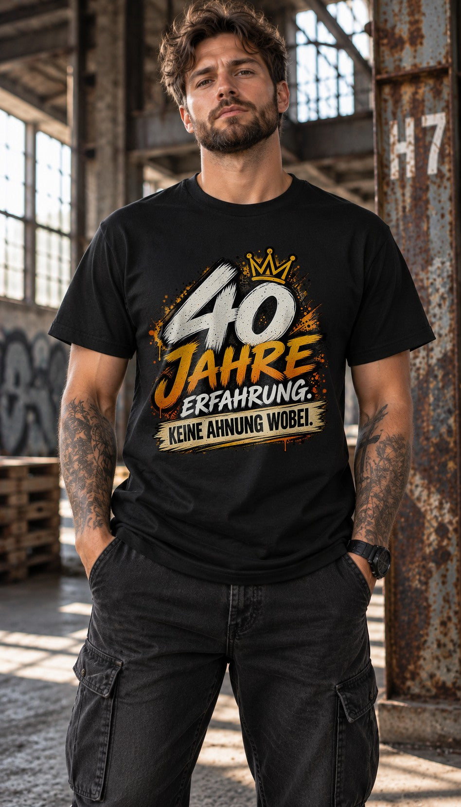 40 años de experiencia Cero idea de qué Camiseta divertida para hombre Regalo de 40.º cumpleaños para hombre Camiseta con frase sarcástica