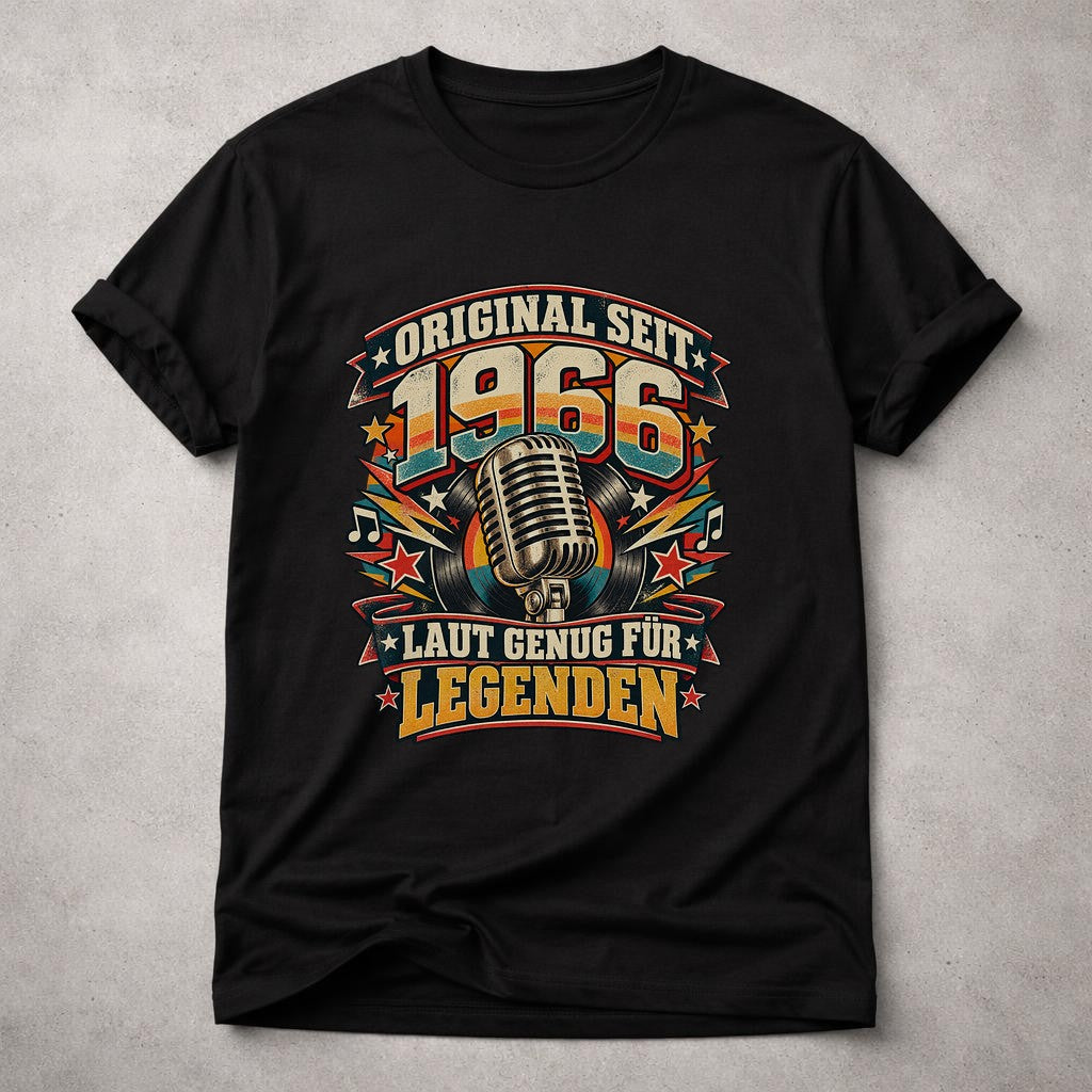 Original seit 1966 T-Shirt Herren, 59. Geburtstag Shirt, laut genug für Legenden, Vintage Geburtstag Geschenk für Männer