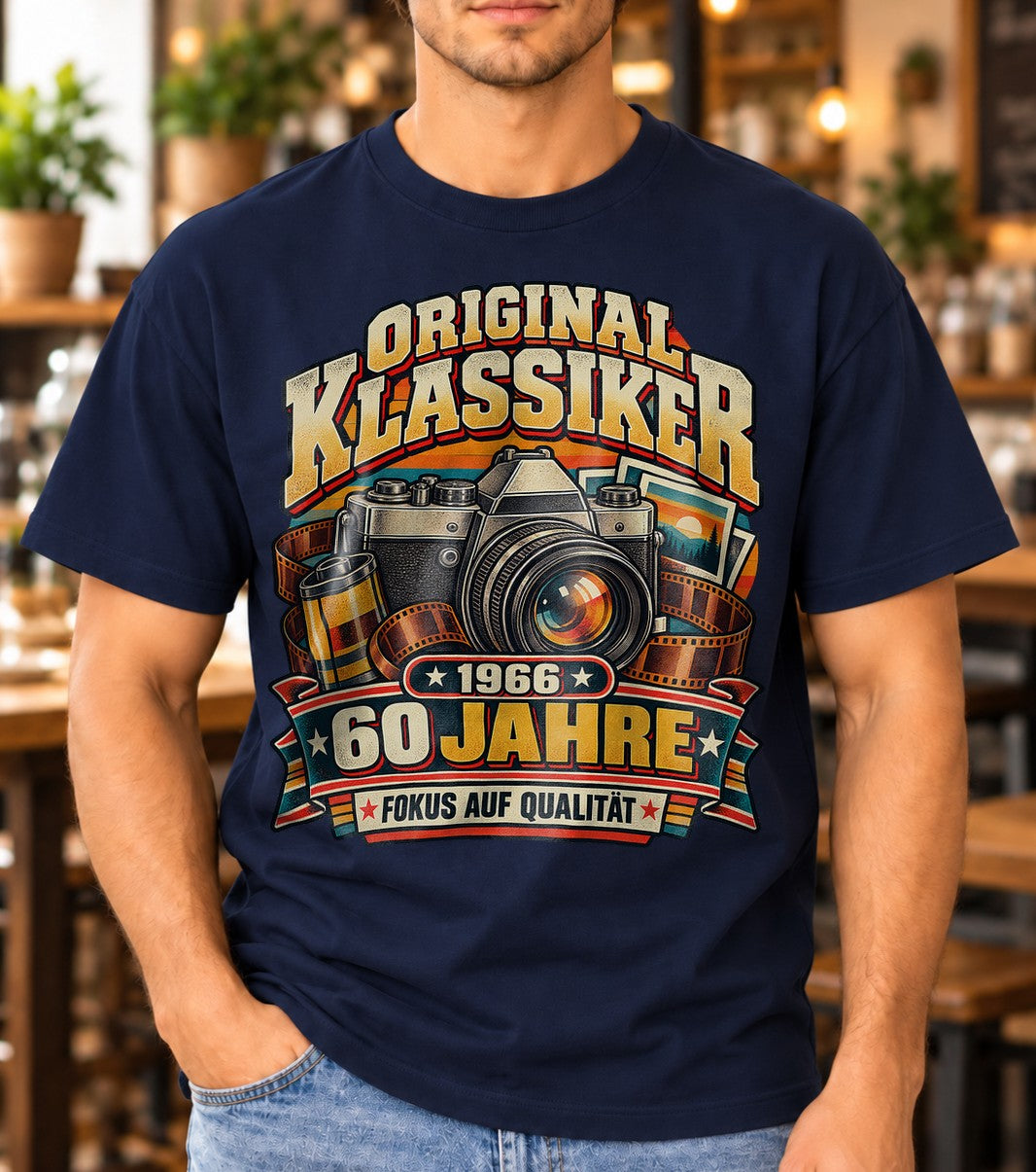 Clásico original 1966 60 años camiseta fotógrafo cámara cumpleaños regalo vintage para el 60.º cumpleaños hombres y mujeres