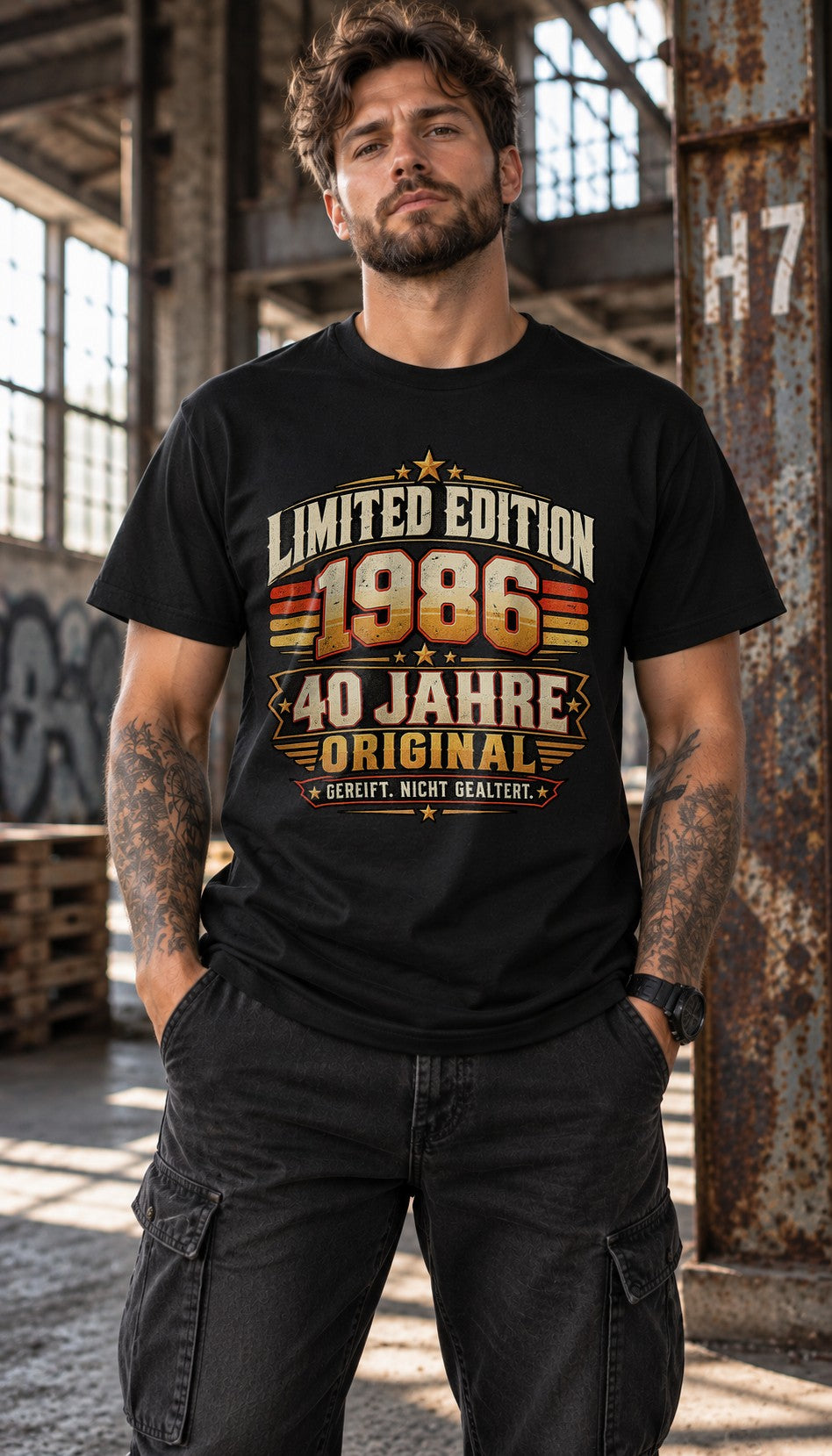 40. Geburtstag T-Shirt Herren 1986 Limited Edition 40 Jahre Original Geschenk Geburtstag Mann Vintage