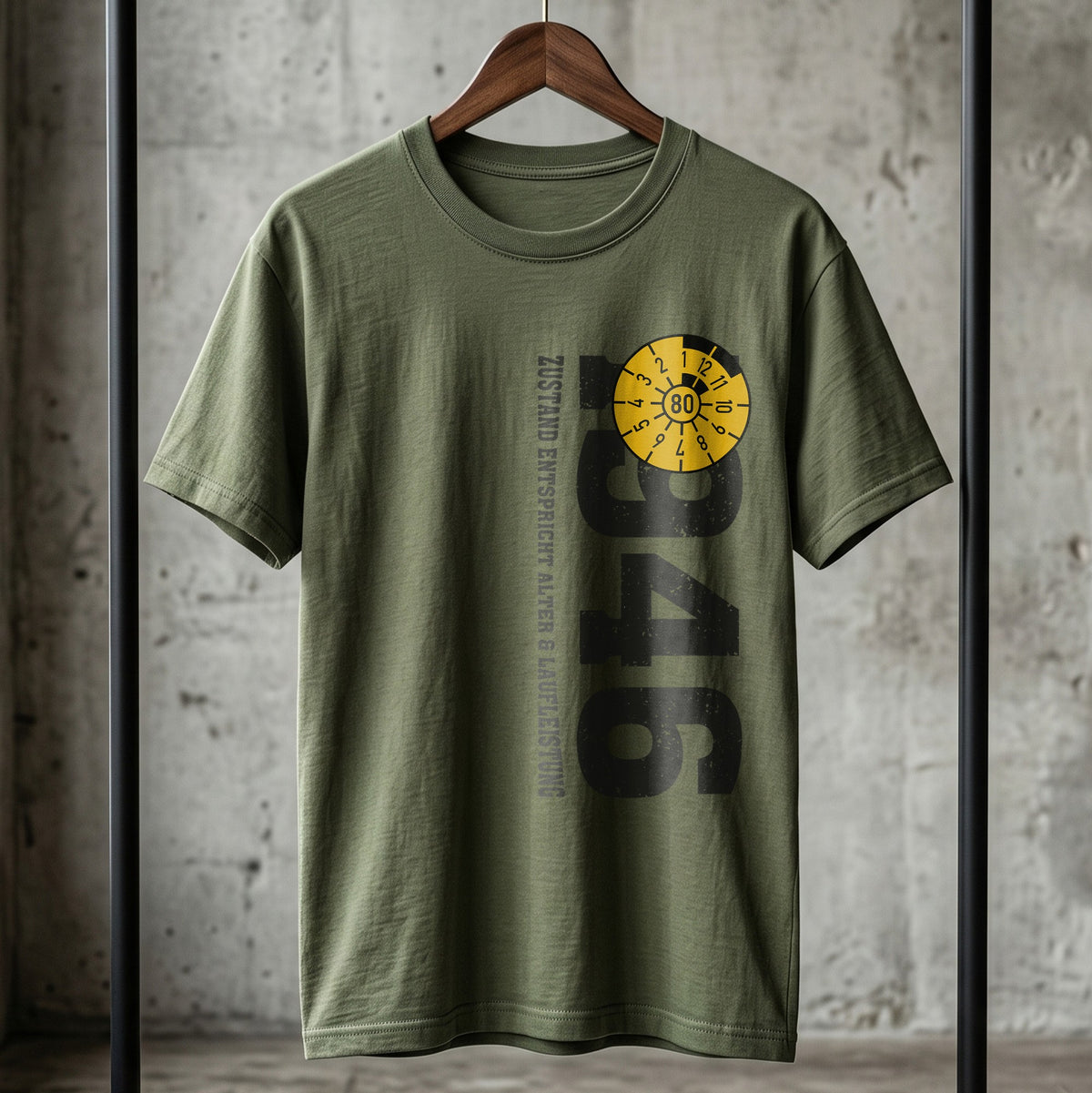 80. Geburtstag T-Shirt 1946 - "Zustand entspricht Alter & Laufleistung" - Personalisiertes Oldtimer Geschenk für Männer