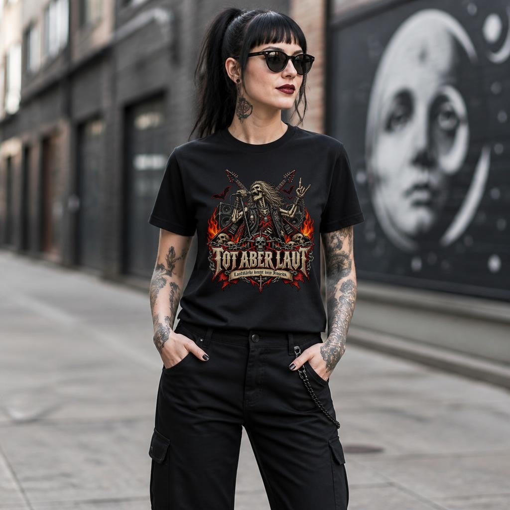 Tot aber Laut Gothic Metal T-Shirt Damen Herren | Loudness Rock Band Shirt