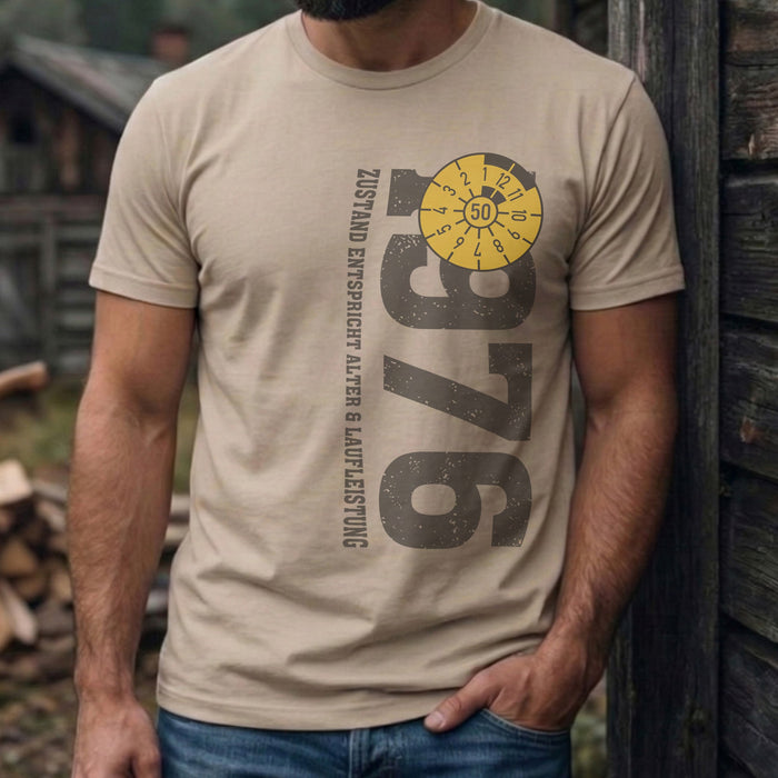 Halbes Jahrhundert Power: 50. Geburtstag TÜV T-Shirt 1976 – „Top Zustand“ – Cooles Retro-Geschenk für Männer – Personalisiert