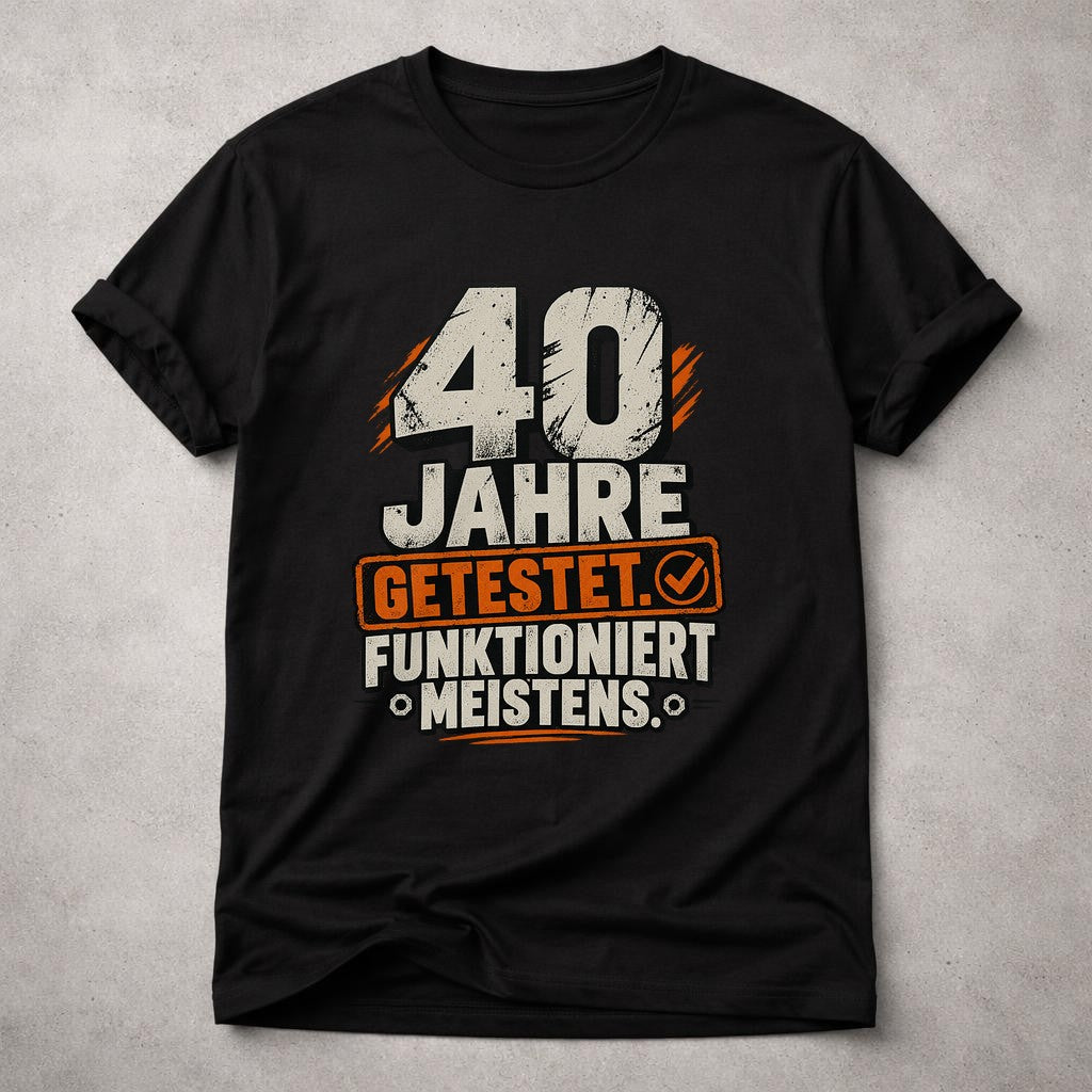 Camiseta «40 años probados, funciona la mayoría de las veces», camiseta para el 40.º cumpleaños de hombre, divertido regalo de cumpleaños para hombre
