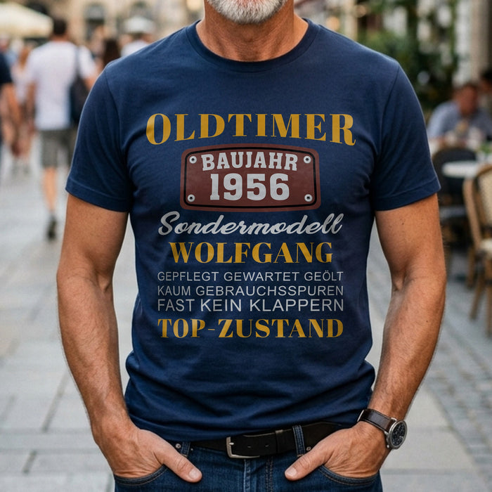 Camiseta personalizada "Clásico de 1956" – Divertido regalo de cumpleaños número 70 con nombre – Edición especial