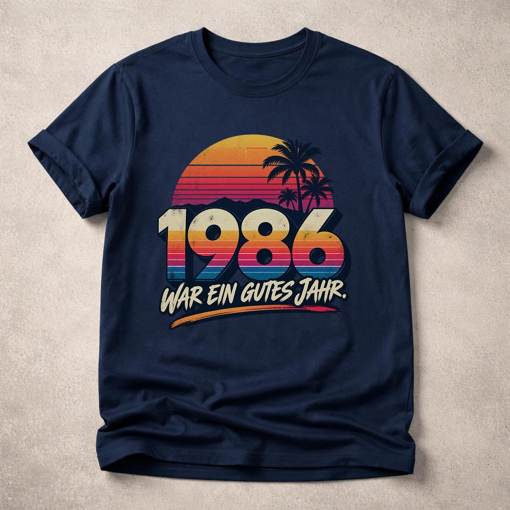 1986 war ein gutes Jahr T-Shirt Herren Damen, Retro Geburtstag Shirt 39 40 Jahre, Vintage 80er Geschenk