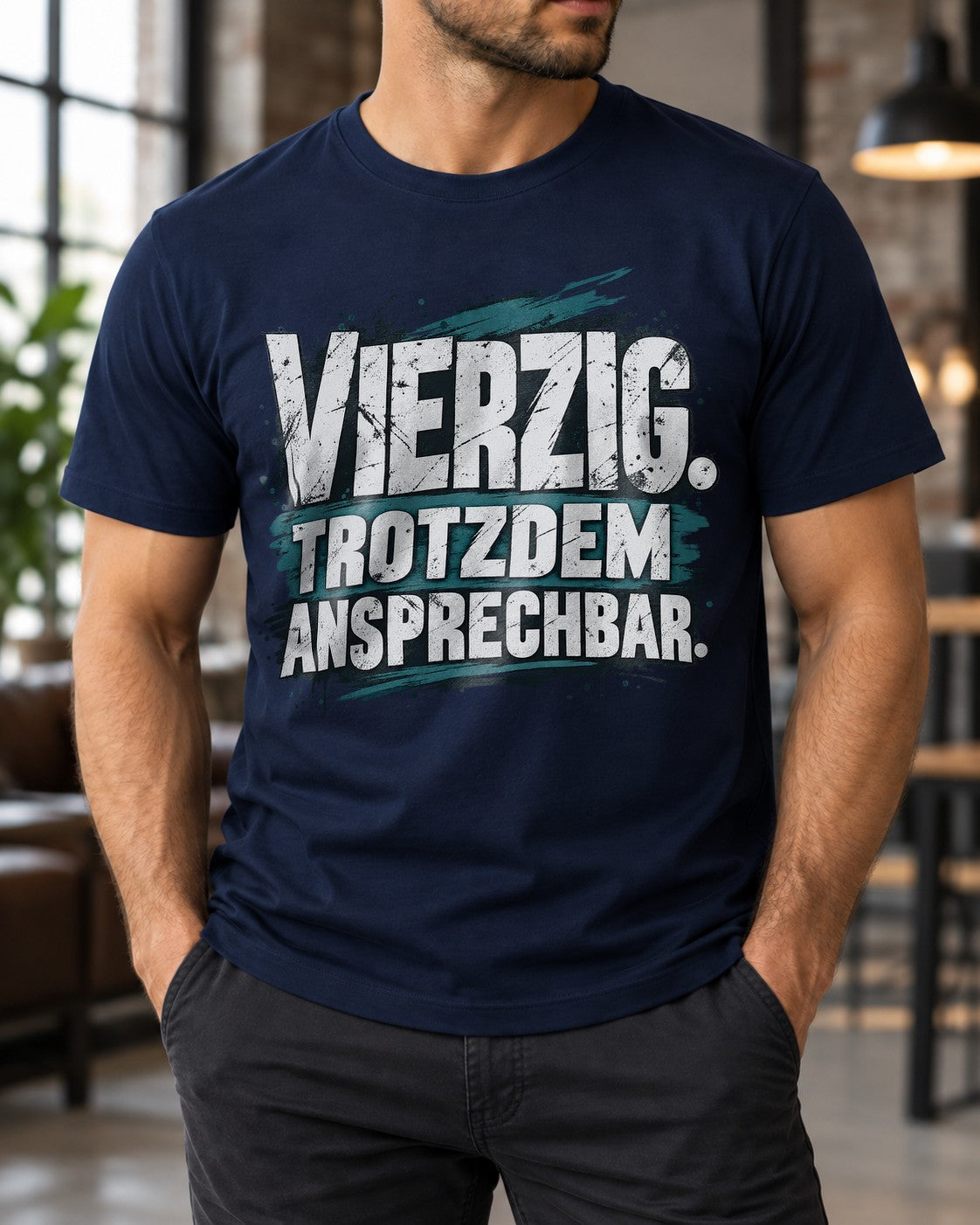 Camiseta para hombre «Cuarenta, pero aún disponible» Divertida para el 40.º cumpleaños Camiseta divertida Regalo para hombre Camiseta con mensaje Negra