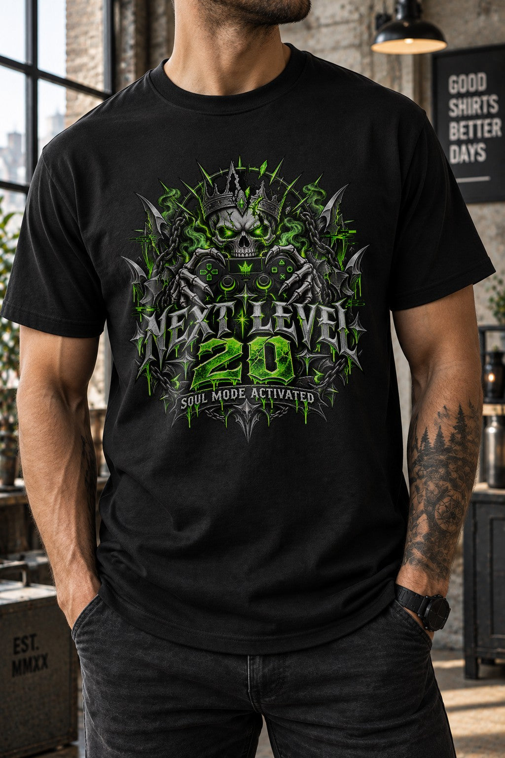 Personalisierbar Gamer Geburtstag T-Shirt Next Level Alter Shirt, Gaming Geschenk individuell für Zocker Herren