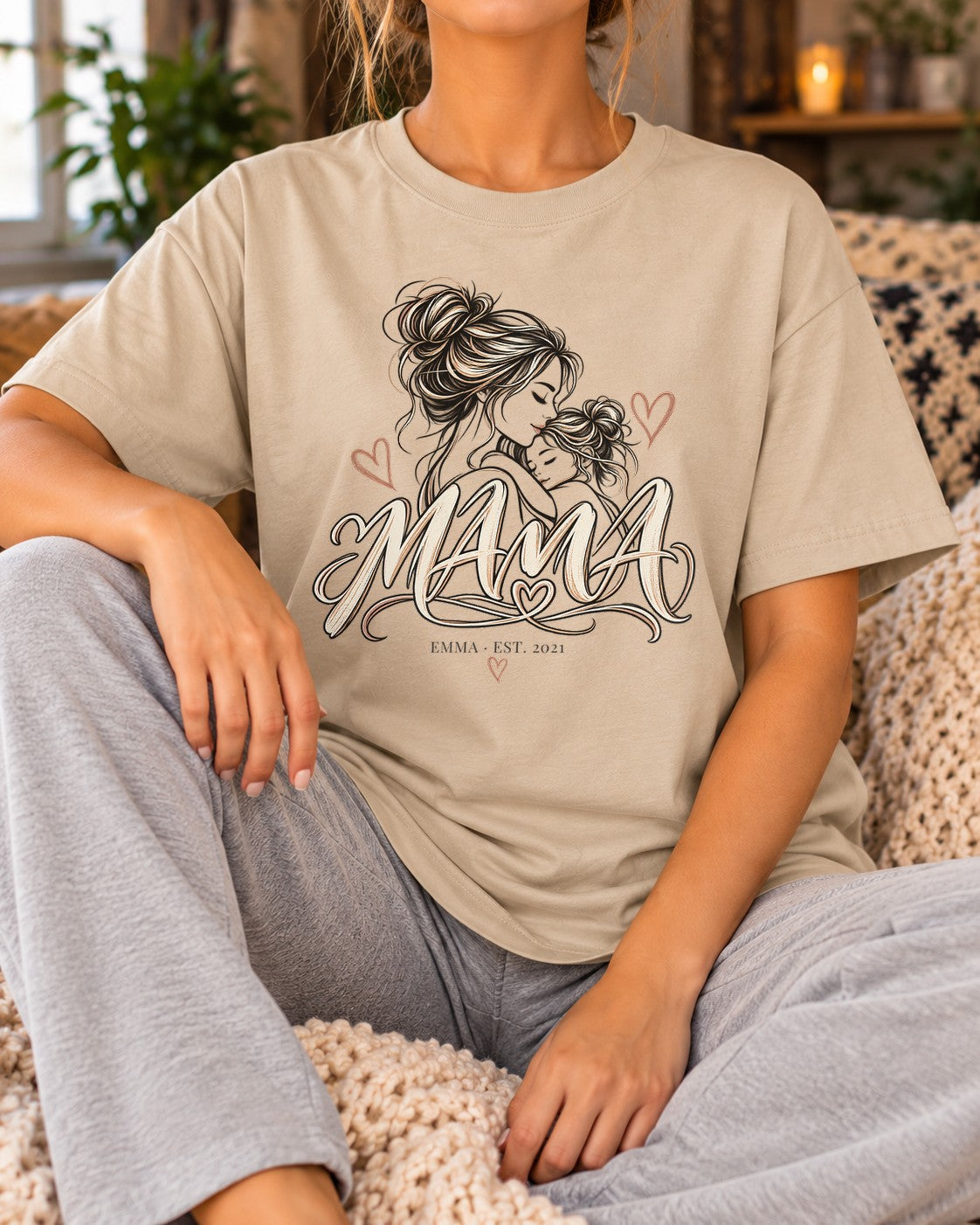 Personalisiertes Mama T-Shirt mit Name & Wunschjahr, Geschenk für Mama, Muttertags Shirt, Mama Shirt individuell