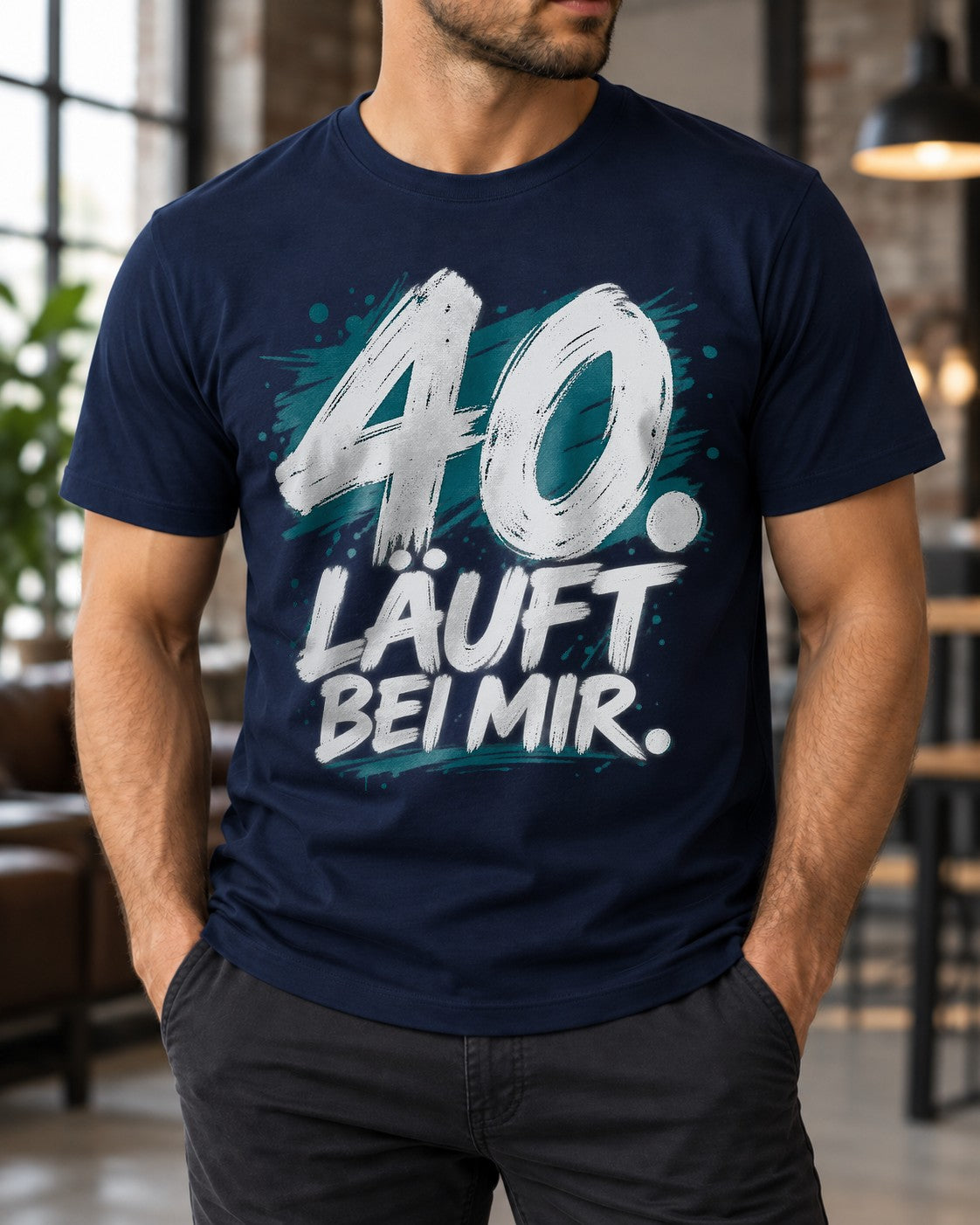 Camiseta divertida para hombre «40 años cumplidos», regalo de cumpleaños para hombre, camiseta con mensaje para el 40.º cumpleaños