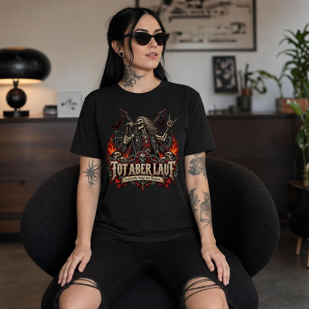 Tot aber Laut Gothic Metal T-Shirt Damen Herren | Loudness Rock Band Shirt