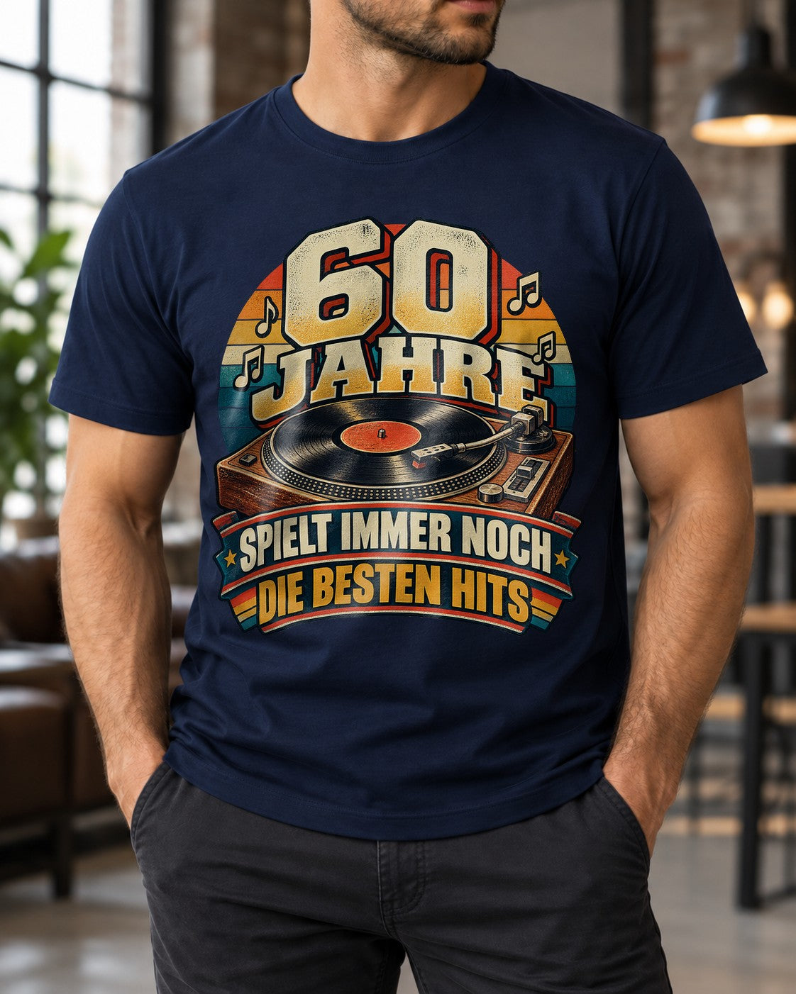 60 Jahre spielt immer noch die besten Hits T-Shirt, Geburtstag 60 Herren, Retro Schallplatte Vinyl Party Geschenk