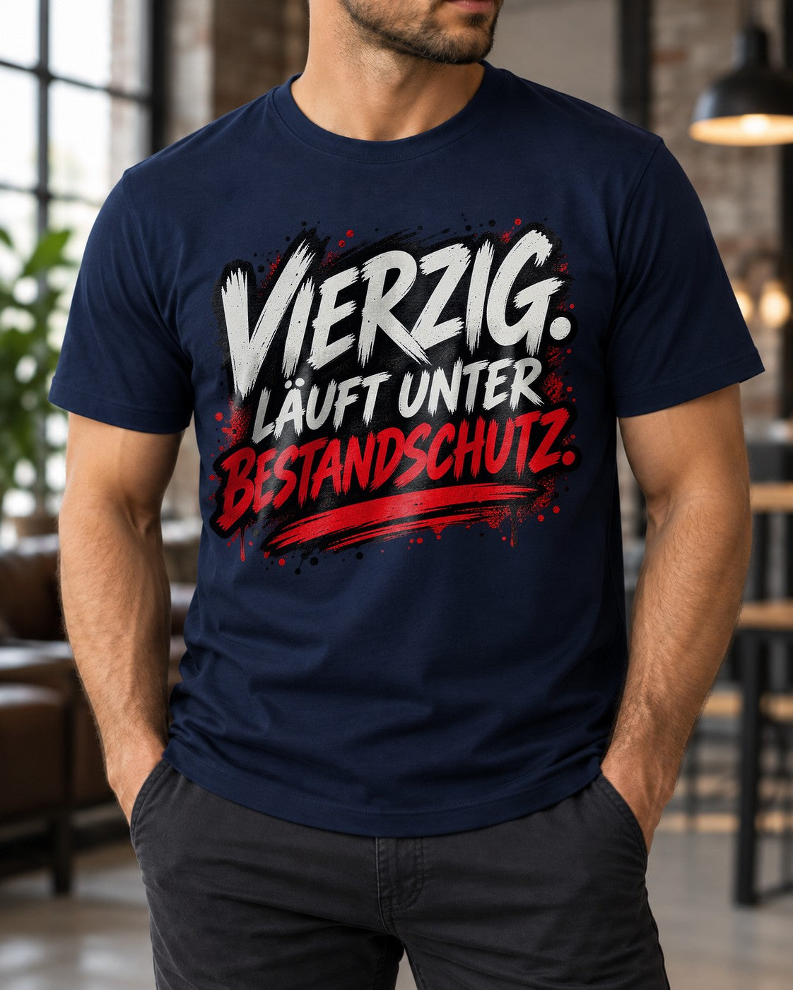 Camiseta divertida para el 40. cumpleaños de hombre – Camiseta con la frase «Los cuarenta tienen derecho de autor» negra, regalo para hombre