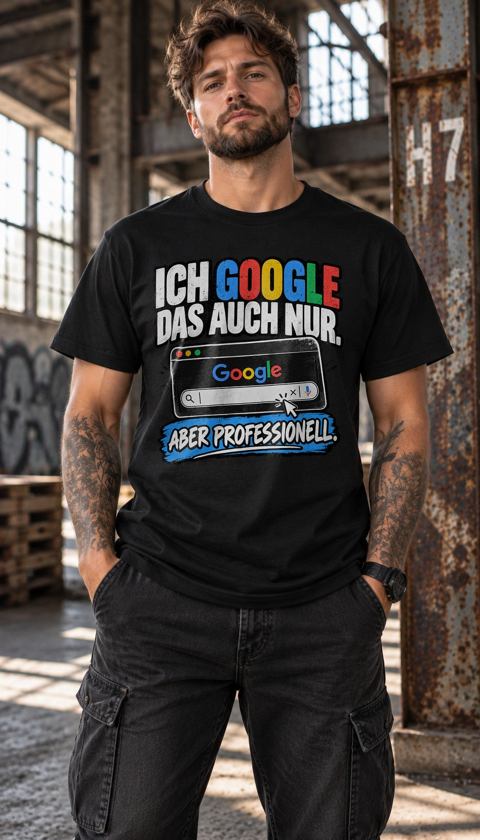 Ich google das auch nur aber professionell T-Shirt lustig, Google Spruch Shirt, Büro Humor Geschenk für Kollegen