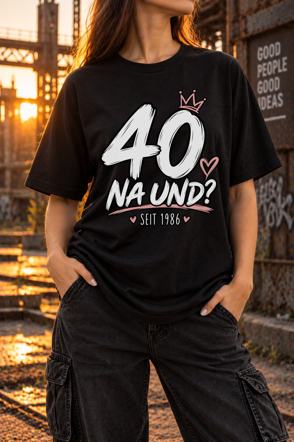 Camiseta de cumpleaños personalizada para mujer: edad y año a elegir, camiseta «40 y qué», regalo divertido para mujer