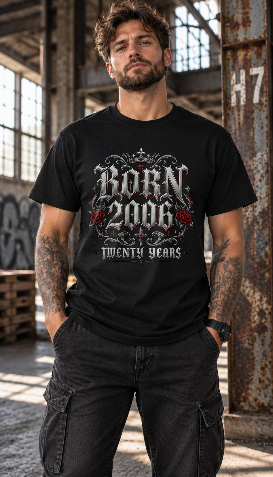 Camiseta de cumpleaños personalizada con el año que elijas, estilo gótico vintage, para hombre y mujer, regalo personalizado
