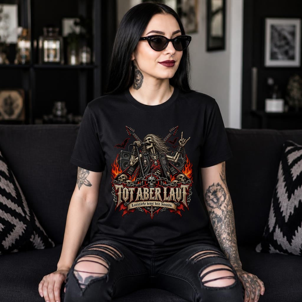 Camiseta de Gothic Metal "Tot aber Laut" para hombre y mujer | Camiseta de la banda de rock Loudness