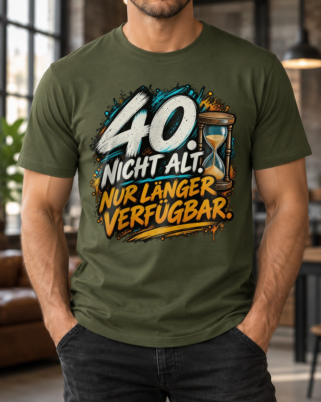 40. No viejo. Solo disponible por más tiempo Camiseta divertida para hombre, Regalo de 40 cumpleaños para hombre, Camiseta divertida con reloj de arena